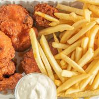 6 Piece Hot Wings & Fries · 