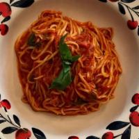 Spaghetti Al Pomodoro - Lunch · Homemade spaghetti with homemade tomato sauce.