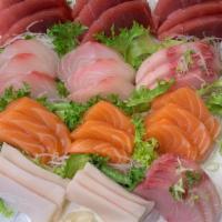 Sashimi Special For 2 Entree · Assorted 36 pieces of sashimi, California roll and spicy tuna roll. Served with miso soup or...