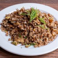 Wild Kasha · Buckwheat with sauted onion and mushroom