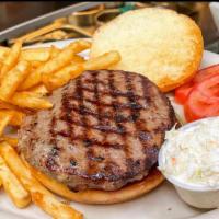 Beef Burger (Deluxe) · With French Fries.