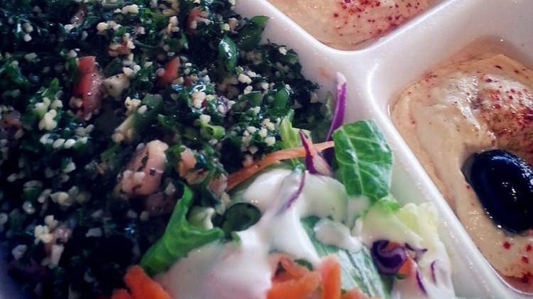 Vegetarian Combo  · Vegetarian. Plate includes salad, hummus, baba ghannouj, dolmades, tabouleh and 1 pita bread.