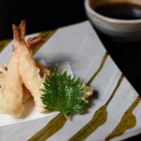 Shrimp Tempura · Shrimp (3pc), lotus roots, shiso