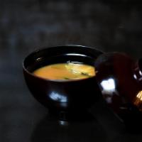 Traditional Miso Soup · Tofu, wakame seaweed, enoki mushrooms