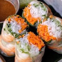 Fresh Summer Rolls · 2 rice paper rolls with your choice of protein