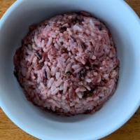 Dokebi Purple Rice · Vegan. White and black rice w/ black beans.