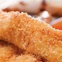 Chicken Fingers · Chicken tenders then breaded using our seasoned breading, baked in our pizza oven to a golde...