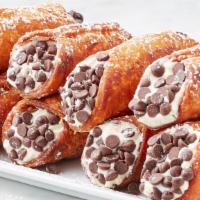Fresh X-Large New Traditional Handmade Cannoli · Golden crispy shells filled with a signature recipe of ricotta cheese, hints of cinnamon & c...