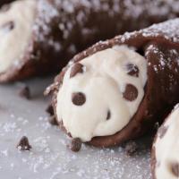 Fresh X-Large New Traditional Handmade Chocolate Cannoli · Cannoli is a famous Italian dessert – crunchy fried dough with a chocolaty ricotta filling, ...