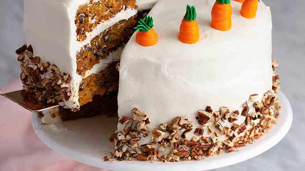 Whole Carrot Cake · This cake is full of taste, carrot and nuts! We offer two sizes, one is 8