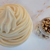 Vegan Almond Soft Serve-12Oz · Low-Fat, Dairy Free, Contains Almonds