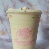 Salted Caramel Pretzel Milkshake · Made with Bassett's Salted Caramel Pretzel Ice Cream
