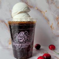 Black Cherry Ice Cream Float · Made with Bassett's Vanilla Bean Ice Cream and Boylan's Black Cherry Ice Cream