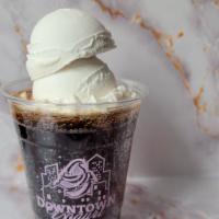 Grape Ice Cream Float · Made with Bassett's Vanilla Bean Ice Cream and Boylan's Grape Soda