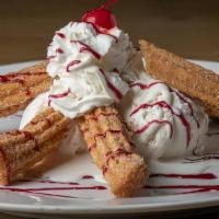 Churros Con Helado · Rolled fried dough with ice cream