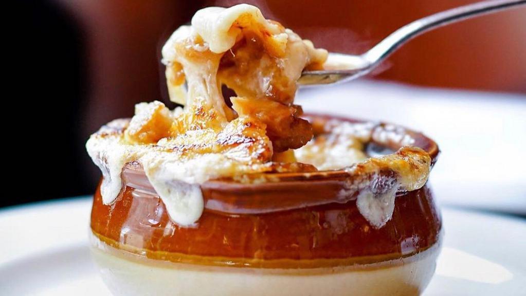 French Onion Soup Dinner · Gruyere, crouton.