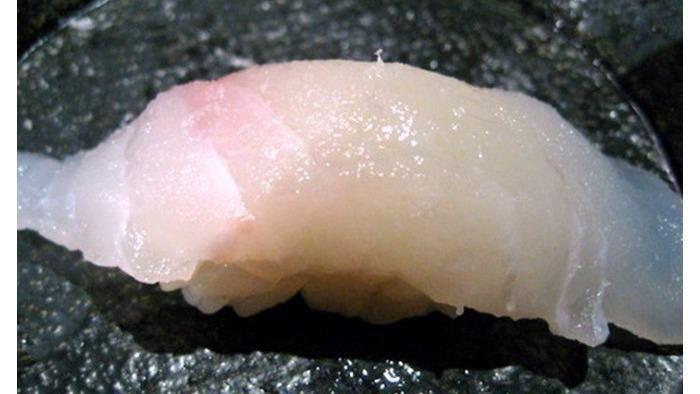 Fluke · One piece sushi two pieces sashimi.