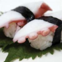 Octopus · One piece sushi two pieces sashimi.