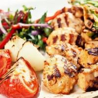Chicken Kabab · A skewer of tender juicy cuts of chicken grilled with our blend of spices.