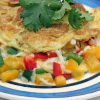 Mexican Omelet · Bacon, green peppers & onion