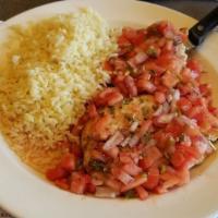 Chicken Argentino · Grilled Chicken Breast served with Tomatoes and Red Onions
in a Lemon Oil and Cilantro Sauce...