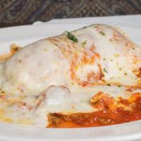 Classic Style Lasagna · Served with soup or salad.