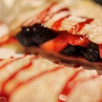 Wild Berry Crepe · Regular. Strawberries, blueberries, and raspberry topping. Sweet crepes are not served with ...