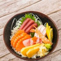 Chirashi Bowl · Assorted raw fish.