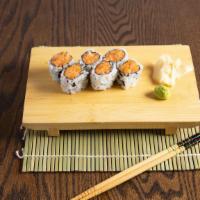 Spicy Salmon Roll · Spicy  Salmon mixed  crunch flakes. Spicy.