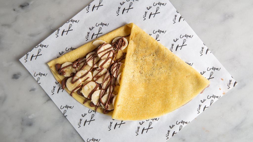 Nutella & Banana Crepe · Chocolate, banana & Nutella.