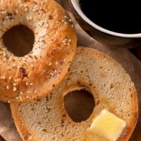 Fresh Bagel With Butter & Jelly · Customer's choice of Bagel, served toasted with a side of butter and jelly.