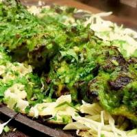 Haryali Chicken  · Mint and cilantro flavoured chicken cooked in tandoor oven