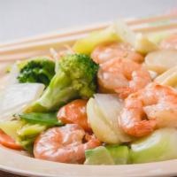 Steamed Shrimp With Vegetable · Jumbo shrimp.