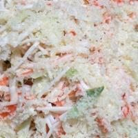 Crab Salad · Crabmeat, cucumber, mayonnaise, and crunch.