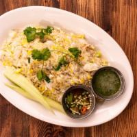 Crab Fried Rice · Crab meat, onion, scallion and egg.