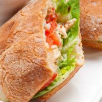 The Italiano Panini · Delicious Panini made with Grilled chicken, roasted peppers, fresh Mozzarella cheese and pes...