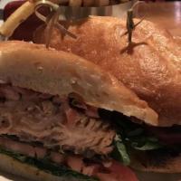 Salmon Burger · Freshly ground salmon patty topped w/ BLT slaw