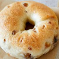 Cinnamon Raisin Bagel With Cream Cheese · Fresh cinnamon raisin bagel smothered with cream cheese.