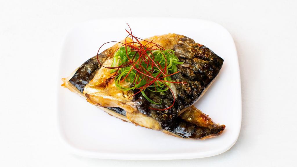 Salted Grilled Mackerel (Saba) · Gluten-free. Wild-caught mackerel grilled with Japanese sea salt.