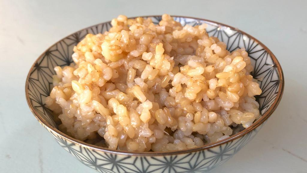 Organic Brown Rice · Gluten-free, vegan.