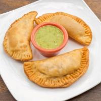 Empanadas · Order of 3; choice of beef ,chicken or vegetable serve with homemade green sauce on the side