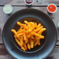 French Fries · Our fries are crunchy on the outside and light & fluffy on the inside.