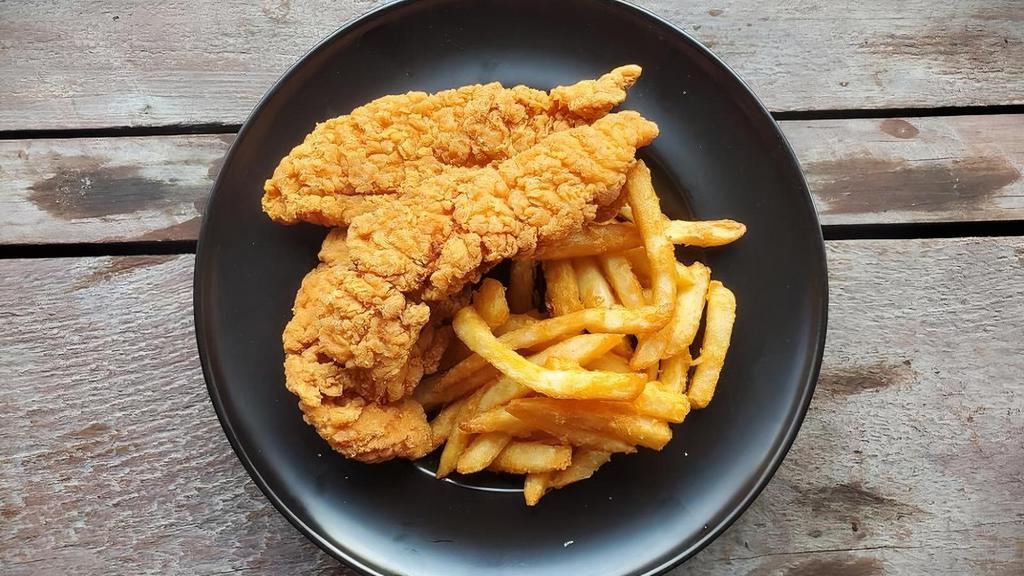 Chicken Fingers & French Fries · 3 fried chicken fingers served with our crispy french fries.