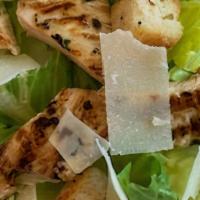 Caesar Salad With Grill Chicken · Traditional Caesar Salad, Crunchy croutons, parmesan.