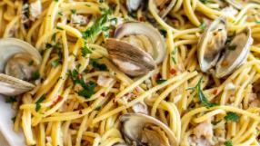 Pasta With Clams · Pasta and littleneck clams in a white wine and garlic sauce.