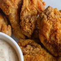 Buffalo Wings (8) · Dry Rubbed Wings Served With Blue Cheese
