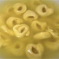 Tortellini In Brodo · Cheese tortellini pasta in a light chicken broth.