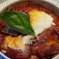 Parmigiana Di Melanzane · with Eggplant, Mozzarella di Bufala and Tomato