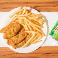 Chicken Tenders With Domestic Sauce Combo (5 Pieces) · Five (5) golden brown chicken tenders tossed in the Domestic sauce of your choice