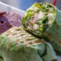 Pete The Greek Wrap · Fresh Greek garden salad and Feta cheese. In a spinach tortilla. Gluten-free with bowl option.